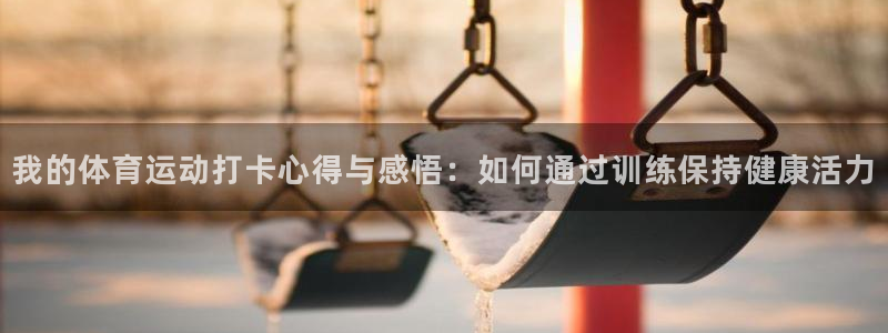 熊猫体育网址：我的体育运动打卡心得与感悟：如何通过训练保持健康活力