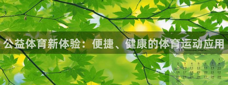 熊猫体育官网首页入口：公益体育新体验：便捷、健康的体育运动应用