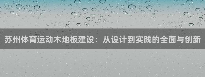 熊猫体育官方网站：苏州体育运动木地板建设：从设计到实践的全面与创新